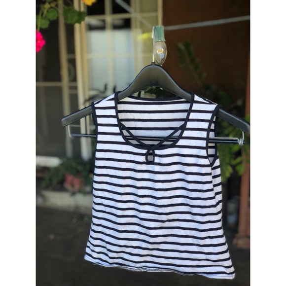 Retro 90s striped top Sz S - Picture 1 of 2